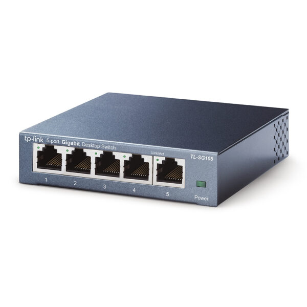 TP-Link TL-SG105 5-Port Metal Gigabit Switch - Conmutador - sin gestionar - 5 x 10/100/1000 - sobremesa - Imagen 3