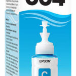 Epson T664 - Cián - original - recarga de tinta - para Epson L380, L386, L395, L495; EcoTank ET-2600, 2650, L1455, L396, L606, L656