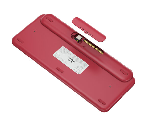 Logitech POP Keys - Teclado - Inalámbrico - Español - Bluetooth LE / Bluetooth 5.1 / Bluetooth - Diseño ergonómico - Amarillo - Imagen 3