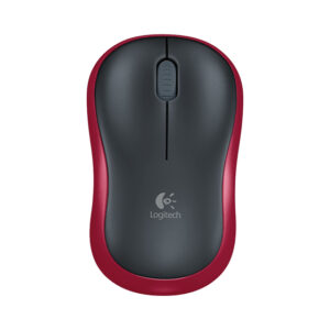 Logitech M185 - Ratón - diestro y zurdo - óptico - inalámbrico - 2.4 GHz - receptor inalámbrico USB - rojo