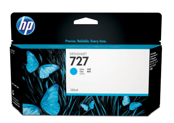 HP 727 - 130 ml - cián - original - DesignJet - cartucho de tinta - para DesignJet T1500, T1530, T2500, T2530, T920, T930