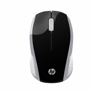 HP 200 - Ratón - diestro y zurdo - óptico - inalámbrico - 2.4 GHz - receptor inalámbrico USB - plata - para Pavilion 24, 27, 590, 595, TP01