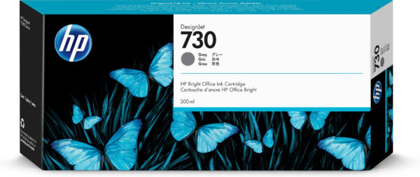 HP 730 - 300 ml - gran capacidad - gris - original - DesignJet - cartucho de tinta - para DesignJet SD Pro MFP, T1600, T1600dr, T1700, T1700dr, T1708, T1708dr, T2600, T2600dr - Imagen 2