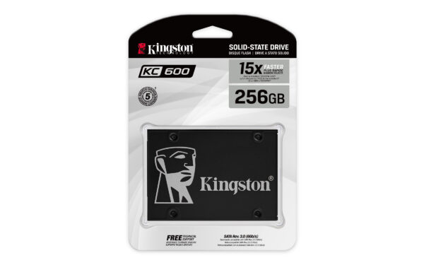Kingston KC600 - SSD - cifrado - 256 GB - interno - 2.5" - SATA 6Gb/s - AES de 256 bits - TCG Opal Encryption, Self-Encrypting Drive (SED) - Imagen 5