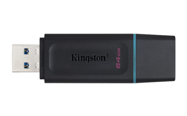 Kingston DataTraveler Exodia - Unidad flash USB - 64 GB - USB 3.2 Gen 1 - negro con turquesa - Imagen 4
