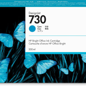 HP 730 - 300 ml - gran capacidad - cián - original - DesignJet - cartucho de tinta - para DesignJet SD Pro MFP, T1600, T1600dr, T1700, T1700dr, T1708, T1708dr, T2600, T2600dr