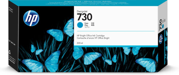 HP 730 - 300 ml - gran capacidad - cián - original - DesignJet - cartucho de tinta - para DesignJet SD Pro MFP, T1600, T1600dr, T1700, T1700dr, T1708, T1708dr, T2600, T2600dr
