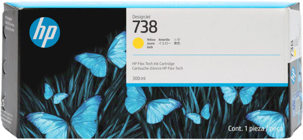 HP - 738 - Ink cartridge - Yellow - 300 ml - Imagen 2
