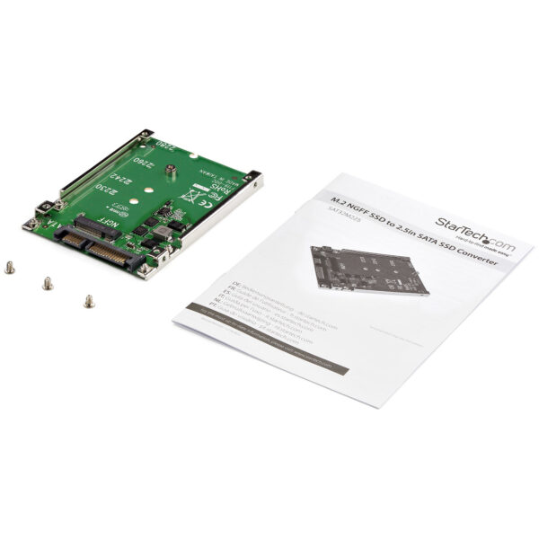 StarTech.com Adaptador Conversor SSD M.2 NGFF a SATA de 2,5 Pulgadas - Convertidor M2 a SATA - Controlador de almacenamiento - 1 Canal - SATA 6Gb/s - SATA 6Gb/s - para P/N: BRACKET125PT, BRACKET125PTP, SATERASER4, SDOCK1EU3P2, SDOCK4U313, USB31C2SAT3 - Imagen 5