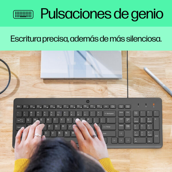 HP 150 - Juego de teclado y ratón - USB - Latinoamérica - negro - para HP 21, 22, 24, 27; Pavilion 24, 27, TP01; Pavilion Laptop 13, 14, 15 - Imagen 5