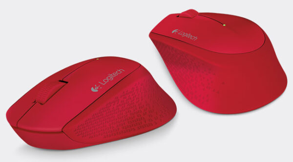 Logitech M280 - Ratón - diestro - óptico - 3 botones - inalámbrico - 2.4 GHz - receptor inalámbrico USB - rojo - Imagen 3
