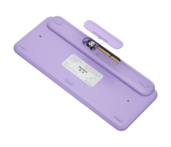 Logitech POP Keys - Teclado - Inalámbrico - Español - USB / Bluetooth LE / Bluetooth 5.1 / Bluetooth - Diseño ergonómico - Morado - Imagen 2