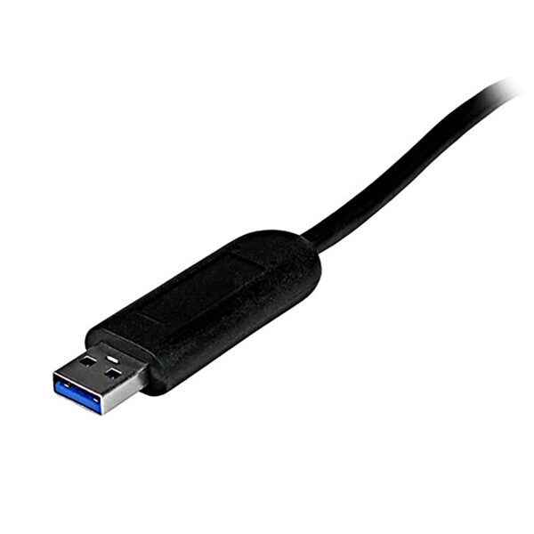 StarTech.com Adaptador Concentrador Hub Ladrón USB 3.0 Super Speed 4 Puertos Salidas Portátil para Laptop Ordenador - Negro - Hub - 4 x SuperSpeed USB 3.0 - sobremesa - para P/N: FCREADMICRO3, MSDREADU3CA - Imagen 4