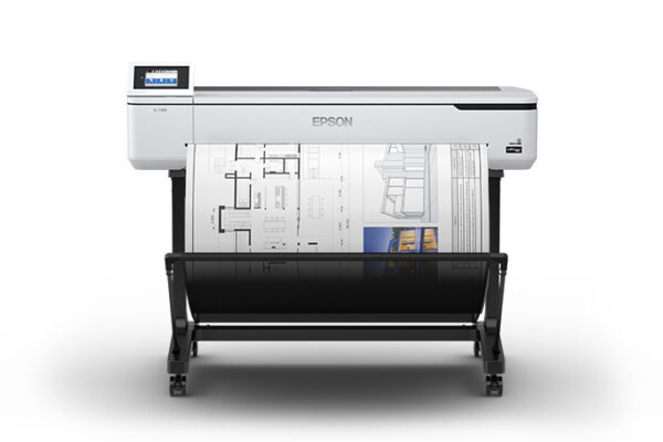 Epson SureColor T5170 - 36" impresora de gran formato - color - chorro de tinta - Rollo (91,4 cm) - 2400 x 1200 ppp - hasta 0.57 minutos/página (monocromo) / hasta 0.57 minutos/página (color) - Gigabit LAN, Wi-Fi(n), USB 3.0 - cortador - Imagen 2
