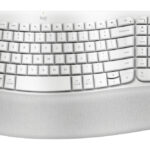 Logitech Ergo Series Wave Keys Wireless Ergonomic Keyboard with Cushioned Palm Rest, Off-white - Teclado - con reposamanos acolchado - inalámbrico - Bluetooth LE - blanco hueso