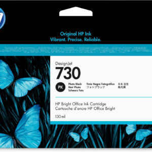 HP 730 - 130 ml - Photo Negro - original - DesignJet - cartucho de tinta - para DesignJet SD Pro MFP, T1600, T1600dr, T1700, T1700dr, T1708, T1708dr, T2600, T2600dr