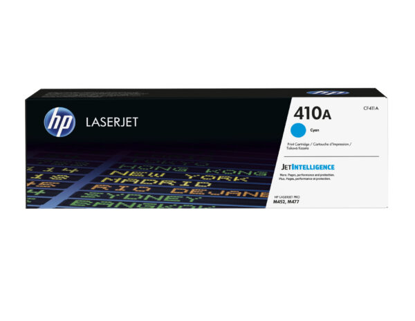 HP 410A - Cián  - original - LaserJet - cartucho de tóner ( CF411A ) - para Color LaserJet Pro M452dn, M452dw, M452nw, MFP M477fdn, MFP M477fdw, MFP M477fnw