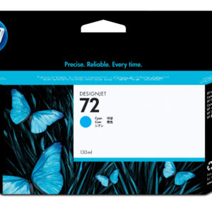 HP 72 - 130 ml - cián - original - DesignJet - cartucho de tinta - para DesignJet T1100, T1100ps, T1200, T1200ps, T1300, T610, T620, T770, T790
