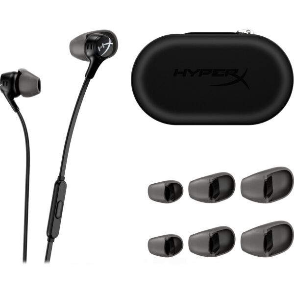 HyperX Cloud Earbuds II - Auriculares internos con micro - en oreja - cableado - conector de 3,5 mm - negro - Imagen 6