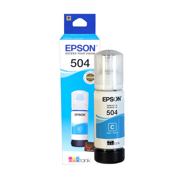 Epson 504 - 70 ml - cián - original - recarga de tinta - para EcoTank L4150, L4260, L6161, L6171, L6191, L6270 - Imagen 2