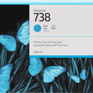 HP - 738 - Ink cartridge - Cyan - 300 ml