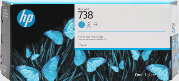 HP - 738 - Ink cartridge - Cyan - 300 ml