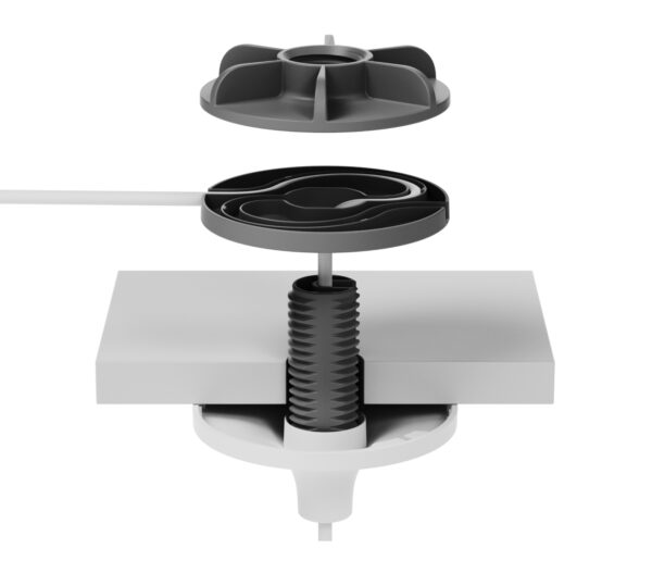 Logitech - Kit de montaje (montaje de techo, soporte del micrófono) - para micrófono - blanco - se puede instalar en el techo, colgante - para Rally Mic Pod; Room Solution Large - Imagen 3