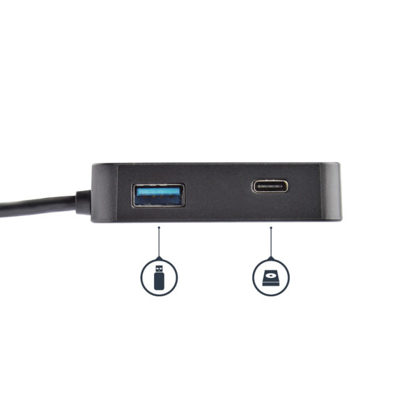 StarTech.com Adaptador Multipuertos USB C - Mini Dock Portátil USB-C 4K HDMI - Gigabit Ethernet - Hub USB 3.0  (1x USB-A 1x USB-C) - Adaptador Multi USB TipoC - Compatible con Thunderbolt 3 (DKT30CHD) - Estación de conexión - USB-C / Thunderbolt 3 - HDMI - 1GbE - Conforme a la TAA - Imagen 6