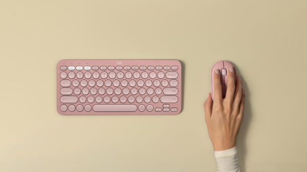 Logitech Pebble Mouse 2 M350s - Ratón - óptico - 3 botones - inalámbrico - Bluetooth - rosa - Imagen 4