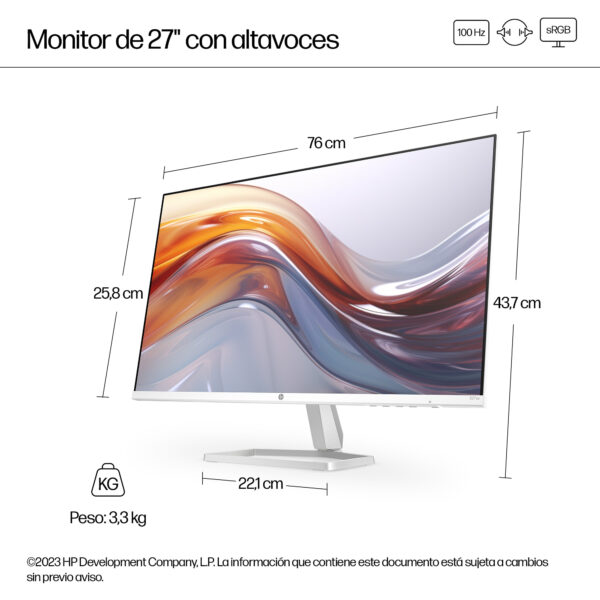 HP Series 5 - 27" - 1920 x 1080 - with Speakers-527sa - Imagen 6