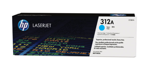 HP 312A - Cián - original - LaserJet - cartucho de tóner (CF381A) - para Color LaserJet Pro MFP M476dn, MFP M476dw, MFP M476nw - Imagen 2