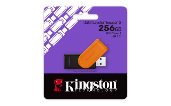 Kingston - USB flash drive - USB 3.2 Gen 1 - Exodia S Black Orange - Imagen 4