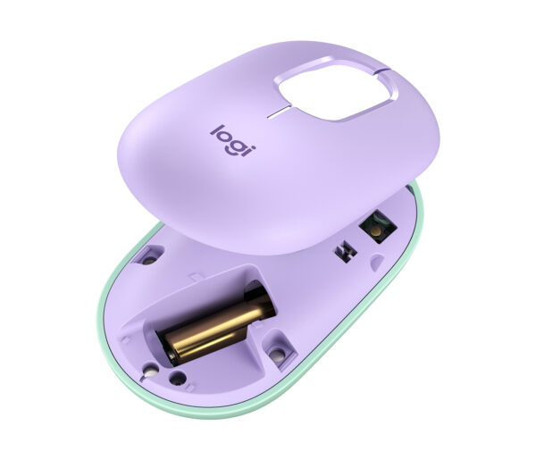 Logitech POP - Ratón - compacto - óptico - 4 botones - inalámbrico - Bluetooth 5.1 - morado