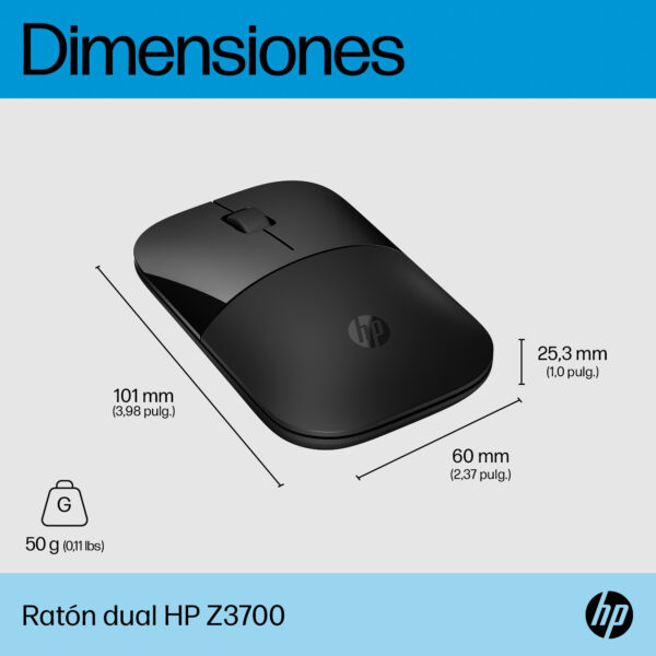 HP - Z3700 - Ratón - Inalámbrico - Jack Black - Imagen 7
