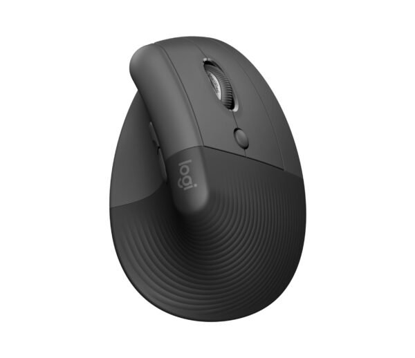 Logitech Lift Vertical Ergonomic Mouse - Ratón vertical - ergonómico - 6 botones - inalámbrico - Bluetooth, 2.4 GHz - receptor de USB Logitech Logi Bolt - grafito - Imagen 5
