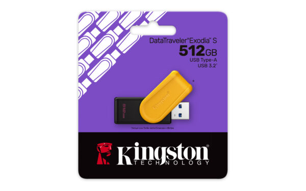 Kingston - USB flash drive - USB 3.2 Gen 1 - Exodia S Black Yellow - Imagen 4