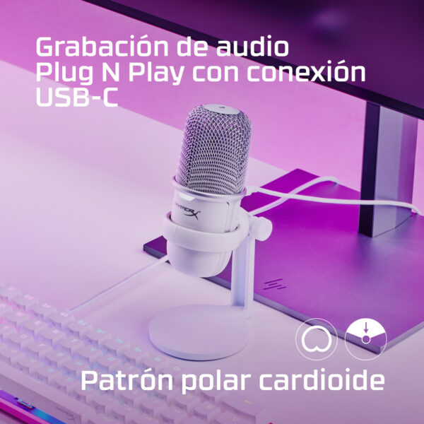 HyperX - Microphone - Computer - Wired - SoloCast White - Imagen 9