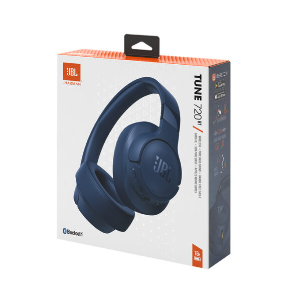 JBL TUNE 720BT - Auriculares con diadema con micro - tamaño completo - Bluetooth - inalámbrico - azul - Imagen 12