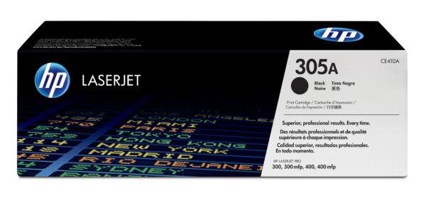HP 305A - Negro - original - LaserJet - cartucho de tóner (CE410A) - para LaserJet Pro 300 M351, 400 M451, MFP M375, MFP M475 - Imagen 2