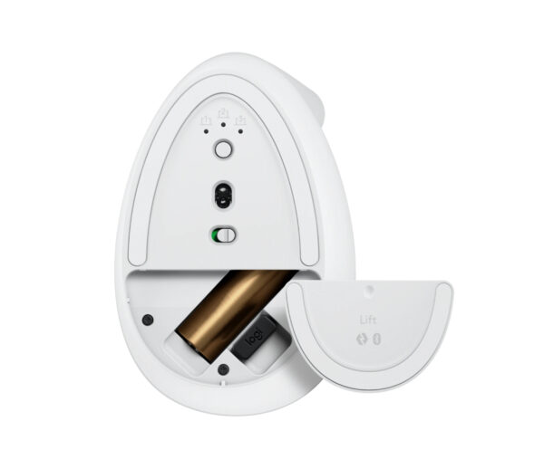 Logitech Lift Vertical Ergonomic Mouse - Ratón vertical - ergonómico - 6 botones - inalámbrico - Bluetooth, 2.4 GHz - receptor de USB Logitech Logi Bolt - blanco hueso - Imagen 8