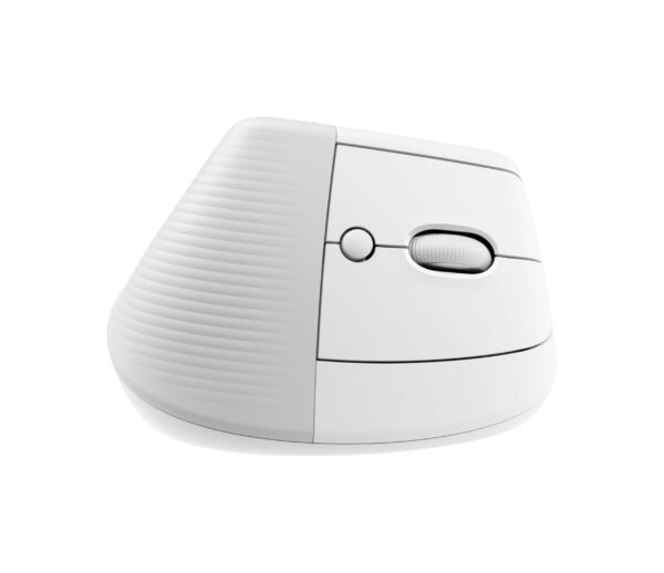 Logitech Lift Vertical Ergonomic Mouse - Ratón vertical - ergonómico - 6 botones - inalámbrico - Bluetooth, 2.4 GHz - receptor de USB Logitech Logi Bolt - blanco hueso - Imagen 5