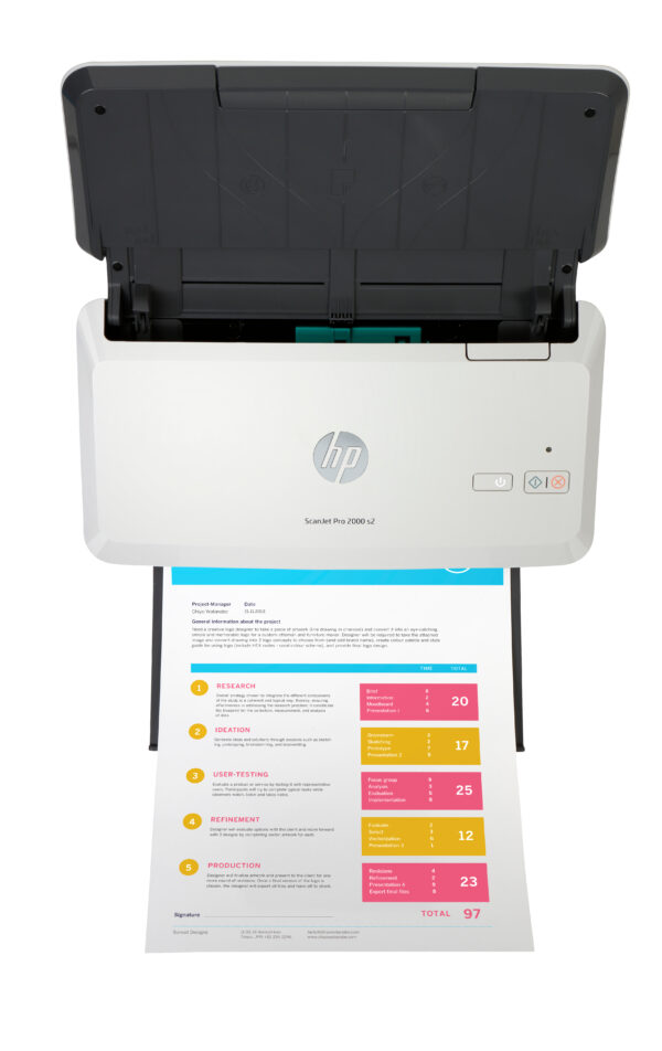 HP Scanjet Pro 2000 s2 Sheet-feed - Escáner de documentos - CMOS / CIS - a dos caras - 216 x 3100 mm - 600 ppp x 600 ppp - hasta 35 ppm (mono) - Alimentador automático de documentos (ADF) (50 hojas) - hasta 3500 exploraciones por día - USB 3.0 - Imagen 9
