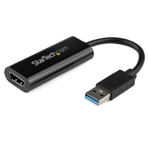 StarTech.com Adaptador Gráfico Conversor USB 3.0 a HDMI - Cable Convertidor Compacto de Vídeo - Cable adaptador - Conforme a la TAA - USB Tipo A macho a HDMI hembra - 19 cm - negro - compatibilidad con 1080p - para P/N: HDDVIMM3, HDMM12, HDMM15, HDMM1MP, HDMM2MP, HDMM3, HDMM3MP, HDMM50A, HDMM6, HDPMM50