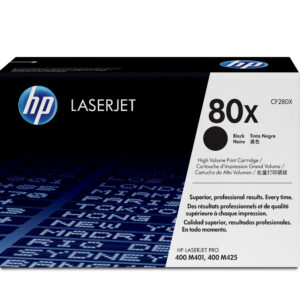 HP 80X - Alto rendimiento - negro - original - LaserJet - cartucho de tóner (CF280X) - para LaserJet Pro 400 M401, MFP M425