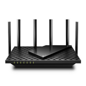 TP-LINK Archer AX73 - V1 - - enrutador inalámbrico - conmutador de 4 puertos - 1GbE - Wi-Fi 6 - Doble banda - hasta 5.4Gbps - Estructura 4T4R y HE160 en la banda 5GHz que permite una conexión ultrarrápida de 4.8 Gbps - 6 potentes antenas - Entrada USB 3.0