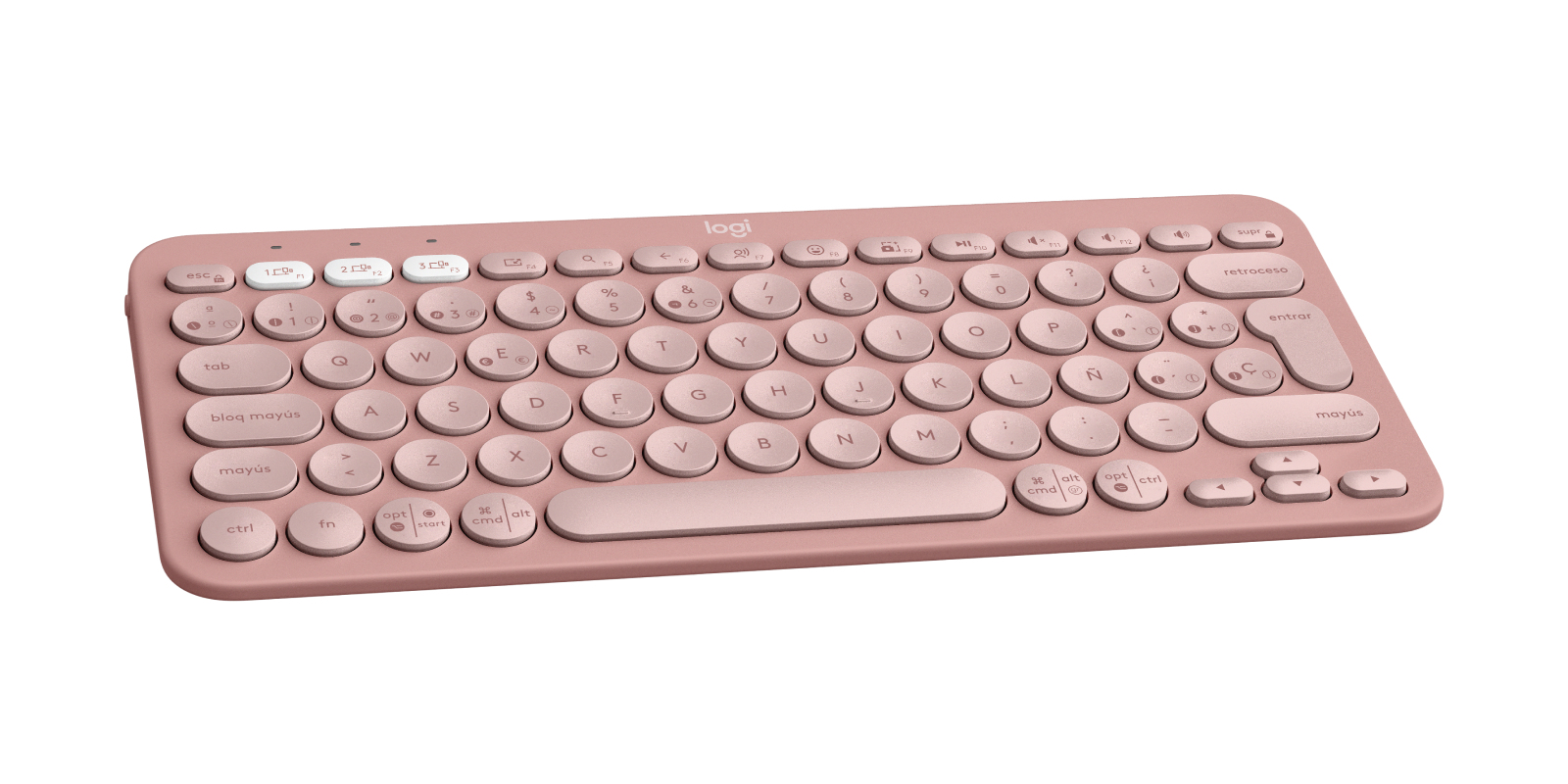 Logitech - Keyboard - Wireless - Rose - Con Bluetooth