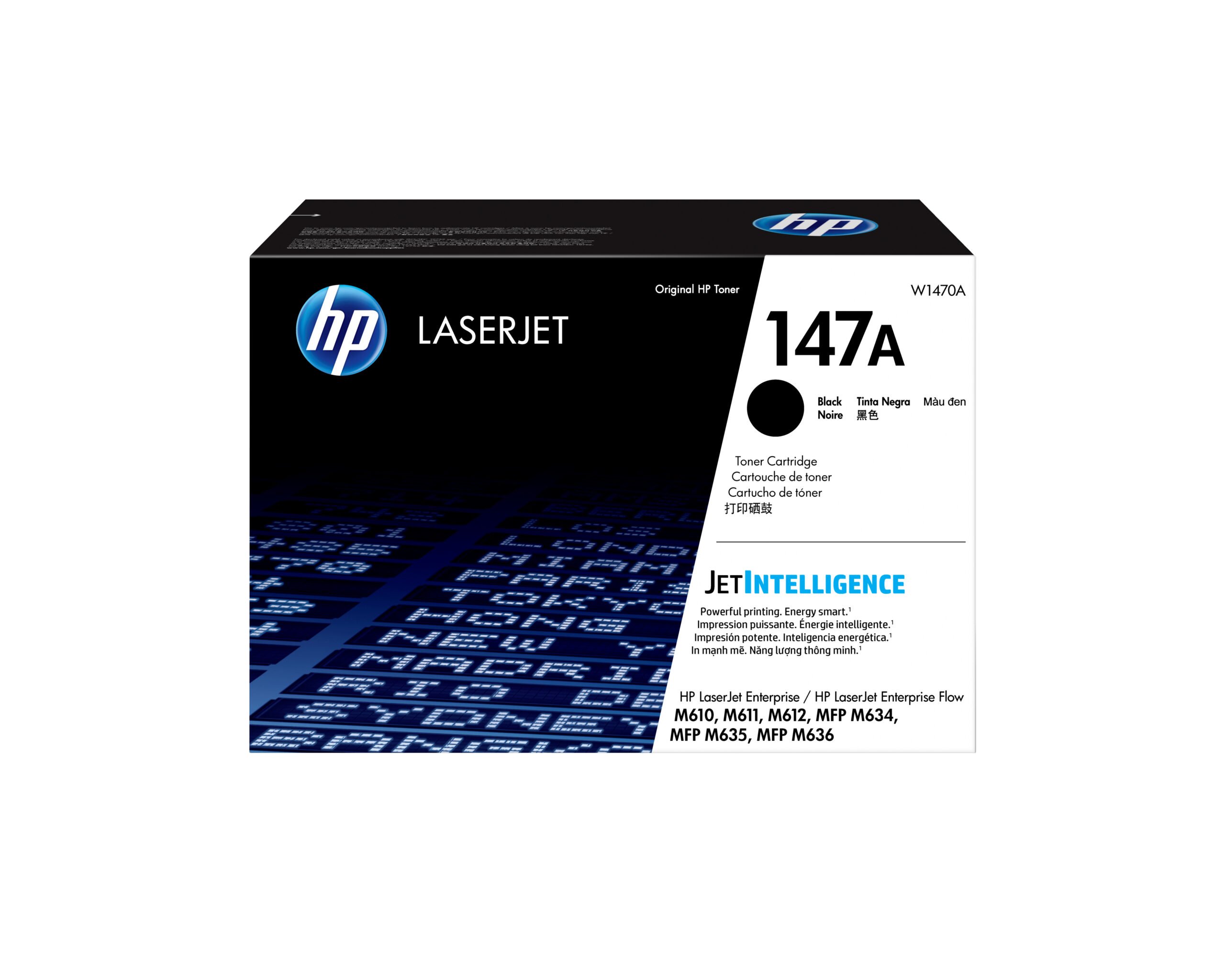HP 147A - Negro - original - LaserJet - cartucho de tóner (W1470A) - para LaserJet Enterprise MFP M634; LaserJet Enterprise Flow MFP M634, MFP M635, MFP M636