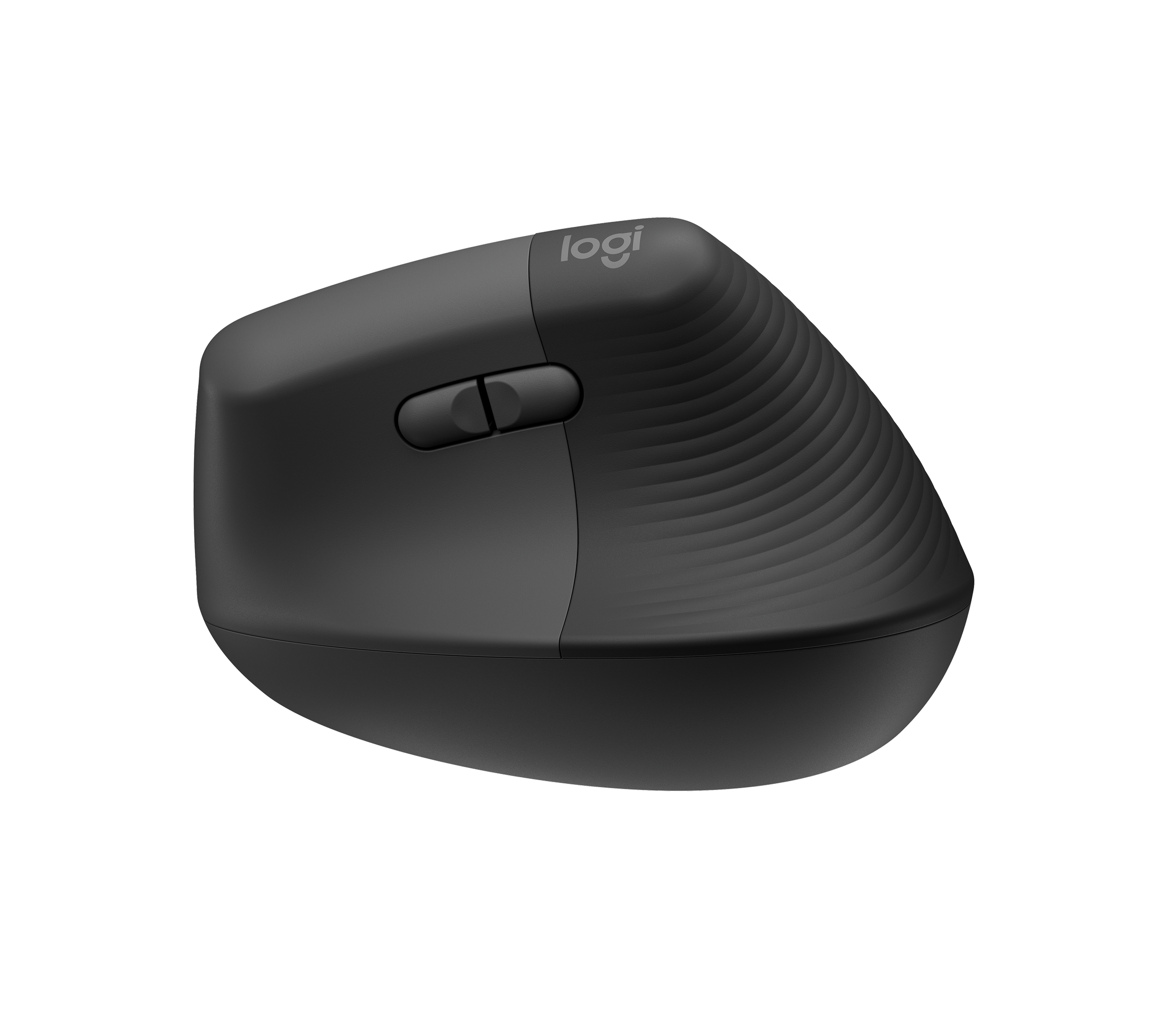 Logitech Lift Vertical Ergonomic Mouse - Ratón vertical - ergonómico - 6 botones - inalámbrico - 2.4 GHz, Bluetooth - receptor de USB Logitech Logi Bolt - grafito