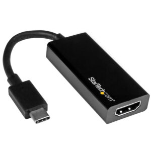 StarTech.com USB C to HDMI Adapter - USB 3.1 Type C Converter - 4K 30Hz UHD - Adaptador de vídeo - 24 pin USB-C macho a HDMI hembra - 14.7 cm - negro - admite 4K30Hz (3840 x 2160) - para P/N: BNDTB10GI, BNDTB210GSFP, BNDTB410GSFP, BNDTB4M2E1, BNDTBUSB3142, TB3DK2DPM2