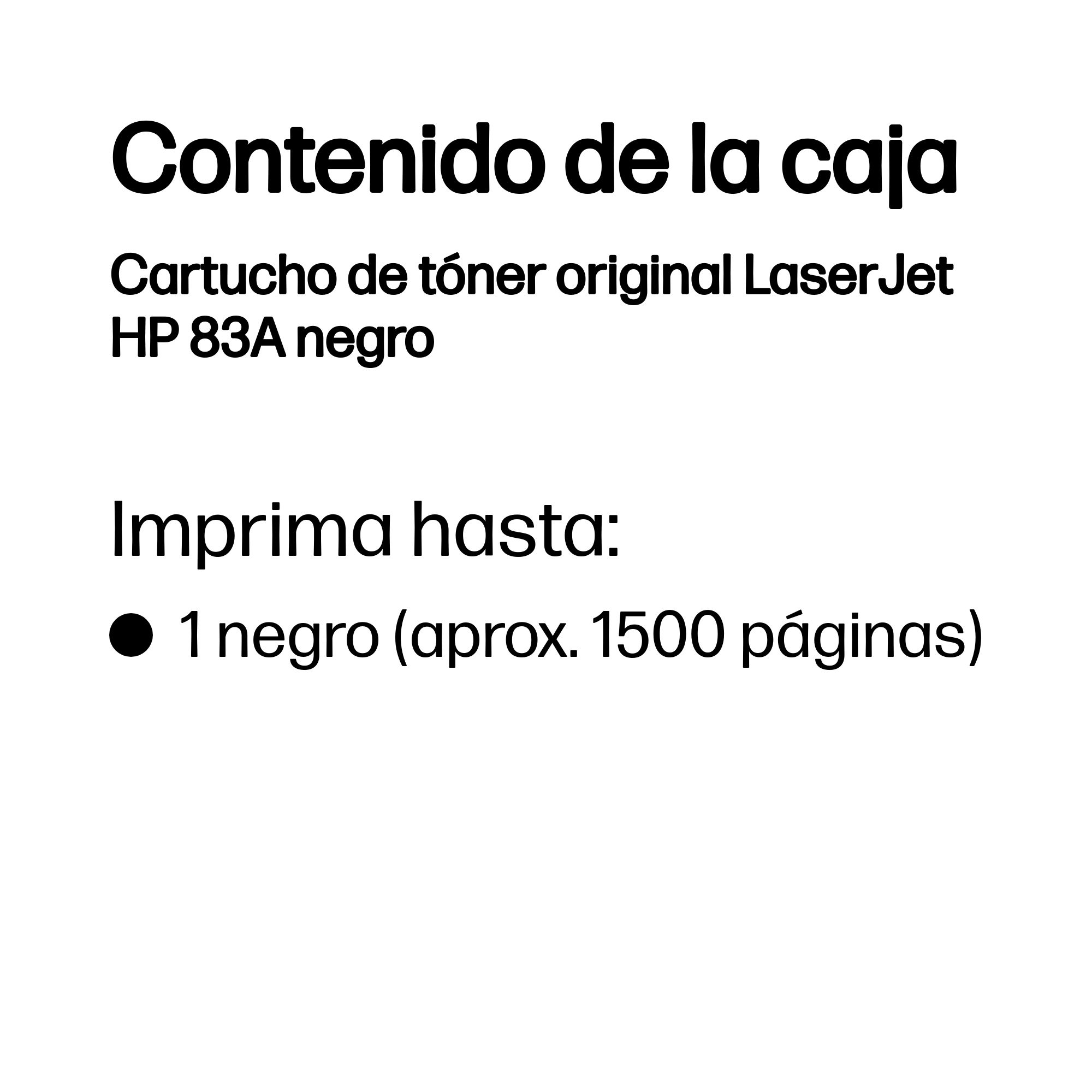 HP 83A - Negro - original - LaserJet - cartucho de tóner (CF283A) - para LaserJet Pro M201, M202, MFP M125, MFP M127, MFP M225
